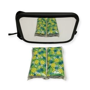 Black Premium Backseat Baby Car Mirror & Infant Car Seat Strap Covers Unisex NEW